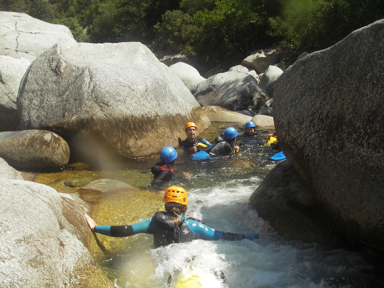 swimming in the corsican gorge