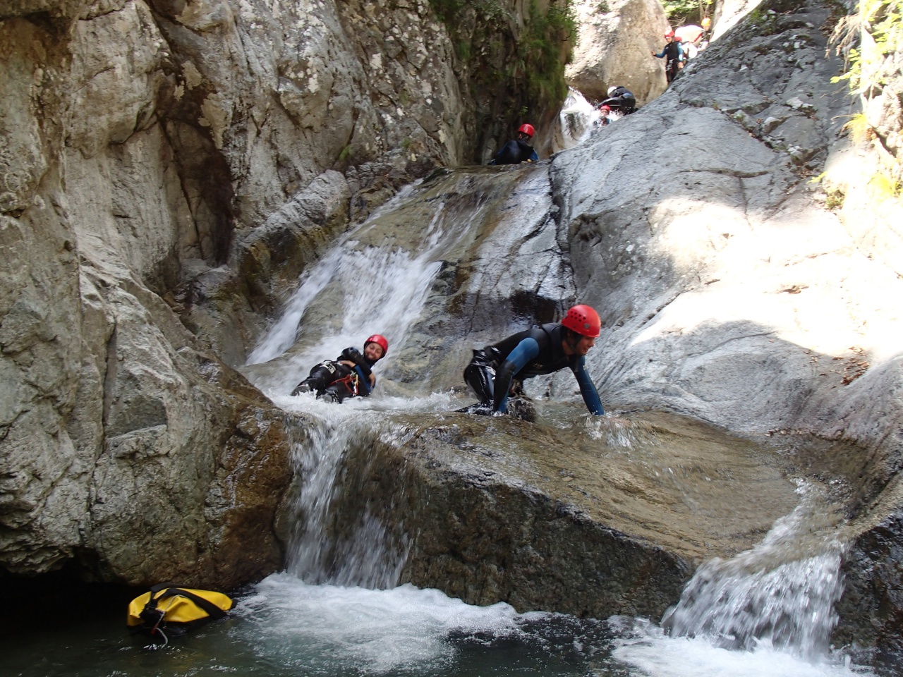 Aquatic play in the Corsican River