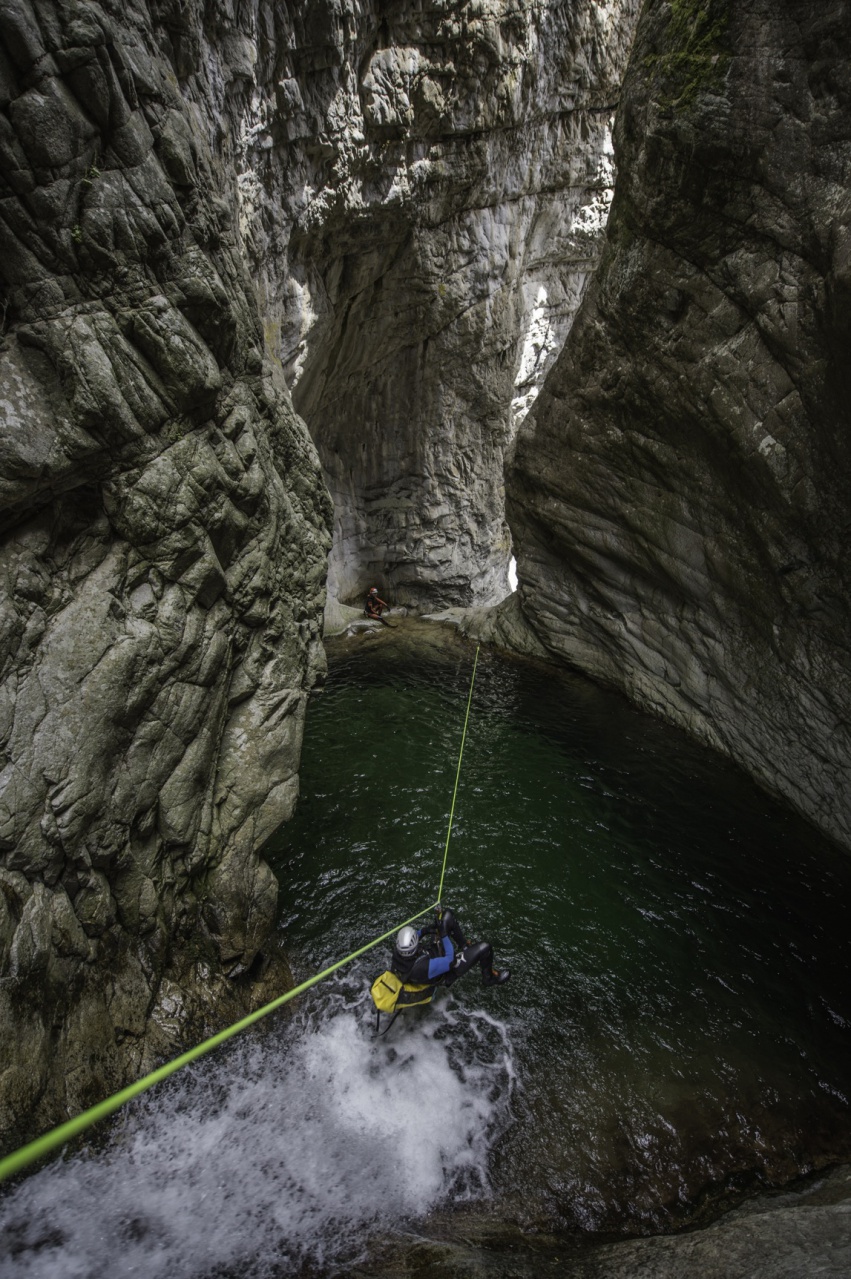 Tyrolean pool traverse